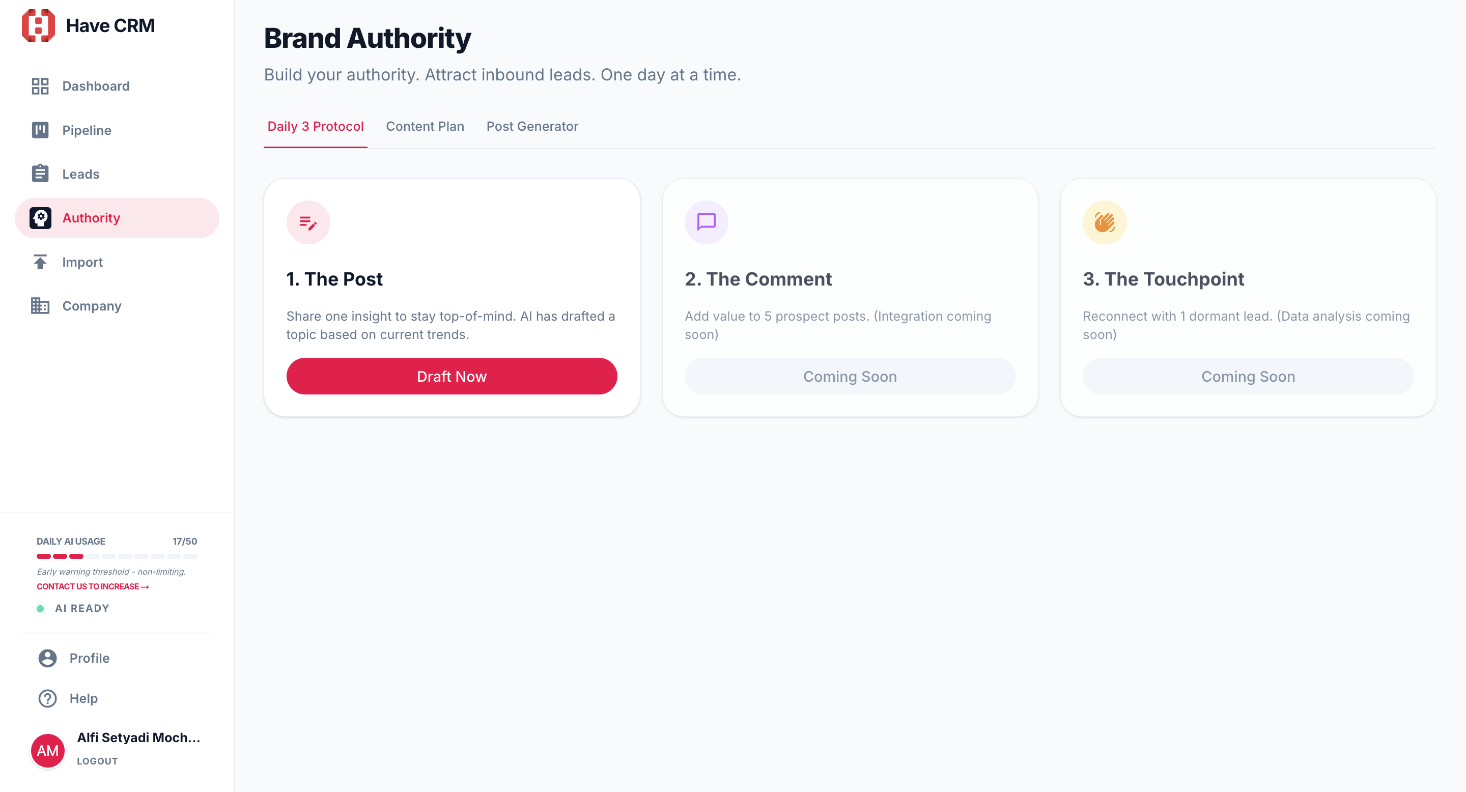 Brand Architect Interface